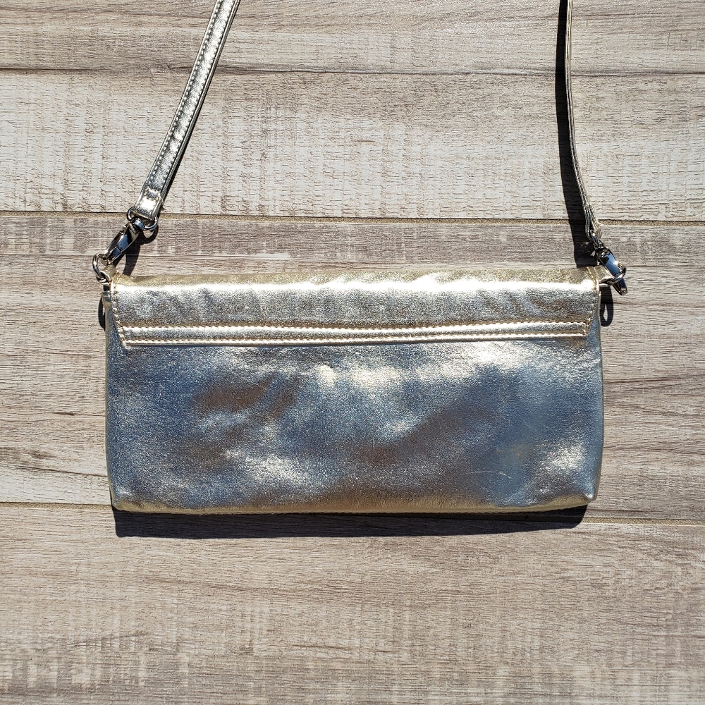 Call it Spring Convertable Crossbody and Clutch Muted Matte Gold Evening Bag - Picture 3 of 3